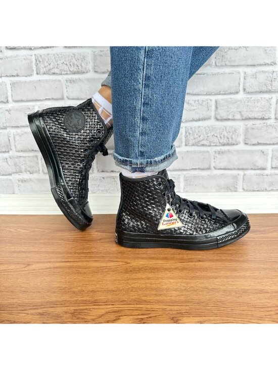 ❤️Converse Chuck 70 Woven Luxe Leather Sz 5.5 Men\'s Shoes Sneakers Black A14450C main image 9
